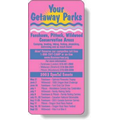 Fluorescent Pink Paper Roll Labels Stock Rectangle (2"x4")